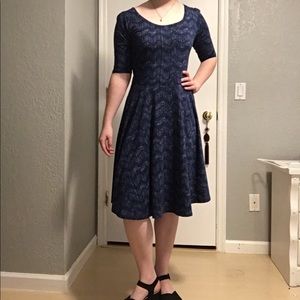 Lularoe blue chevron swing dress